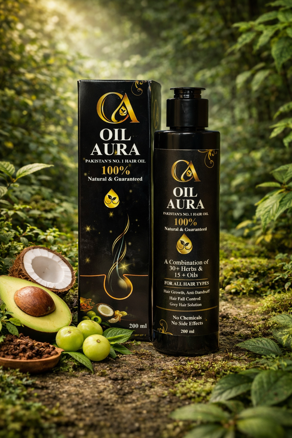 Oil Aura 100% Natural Herbal Hair Oil – 200ml