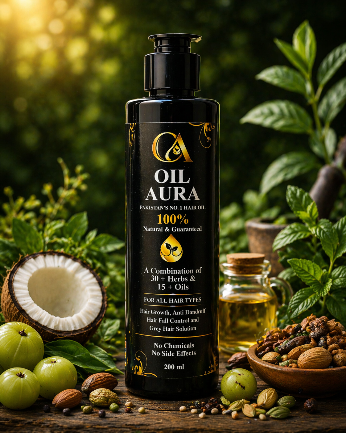 Oil Aura 100% Natural Herbal Hair Oil – 200ml