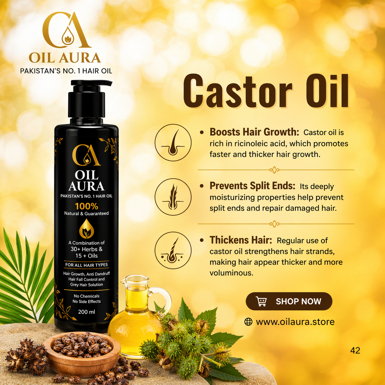 Oil Aura 100% Natural Herbal Hair Oil – 200ml