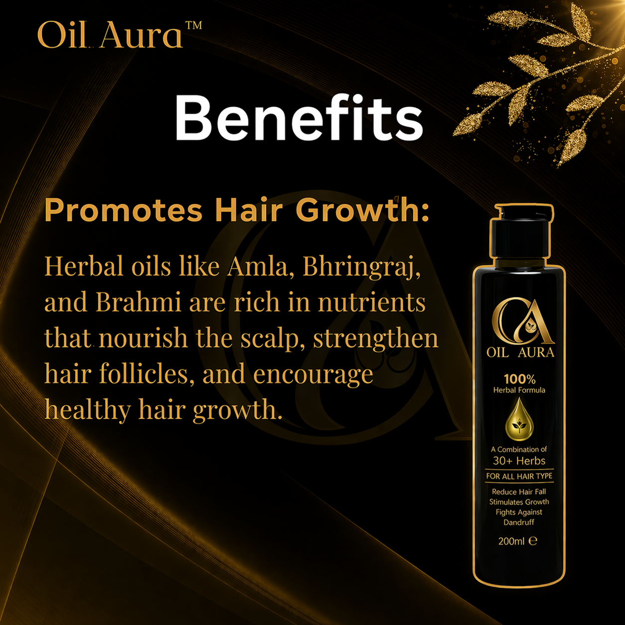 Oil Aura 100% Natural Herbal Hair Oil – 200ml